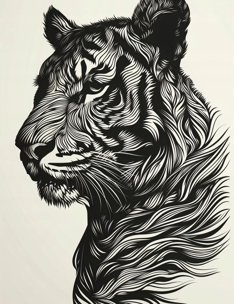 Poszter 50x65cm Tigris fütyülés