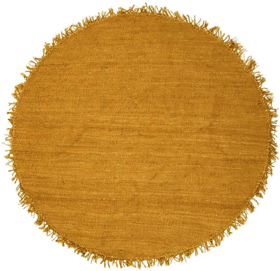 Sun sárga jutaszőnyeg, ⌀ 150 cm - Bloomingville