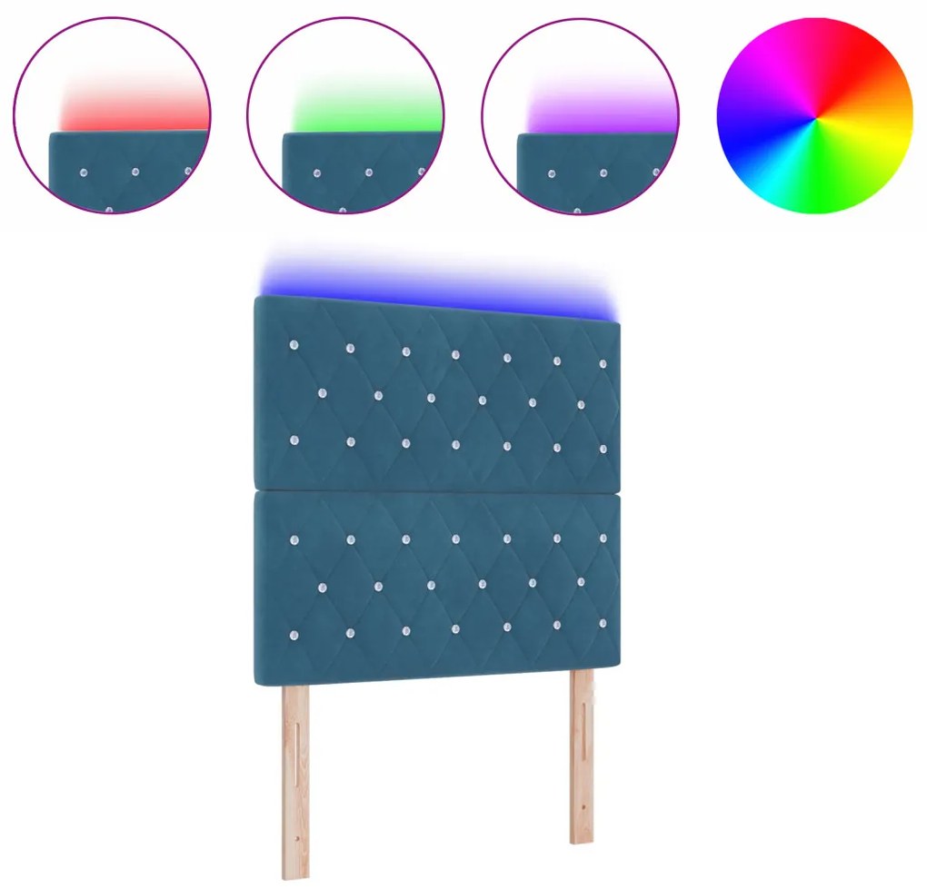 LED fejvég Sötétkék 100 cm Bársony