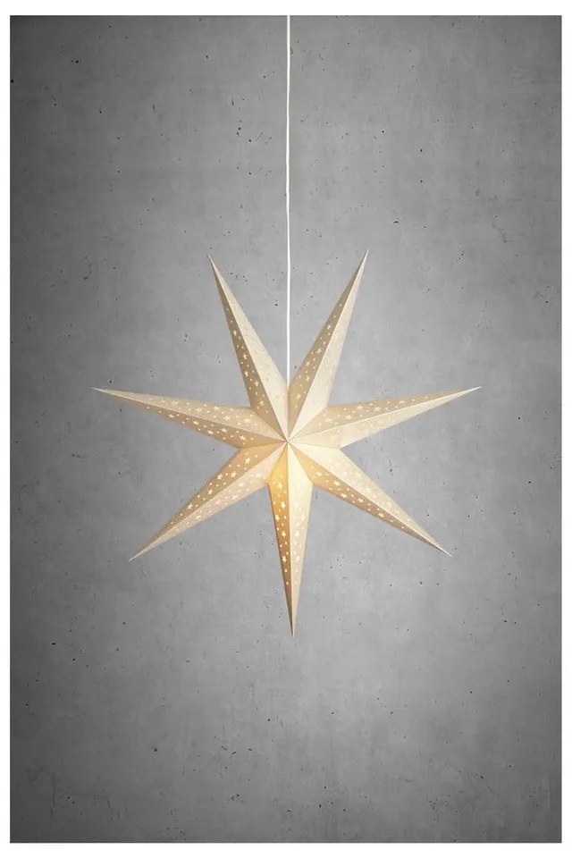 Krémszínű függő karácsonyi fénydekoráció Solvalla – Markslöjd