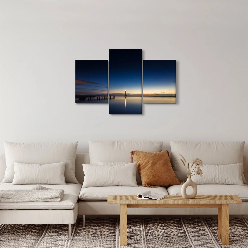 Egy világítótorony képe a távolban (90x60 cm)