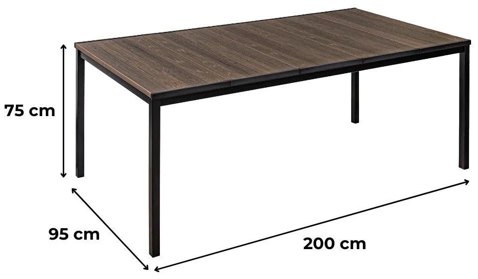 Rowen Large 8+1 kerti bútor garnitúra szett dió-grafit