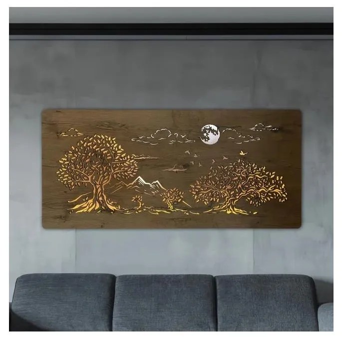 Li-Go 5478/DUB2 - Fényerőszabályozható LED fali dekoráció LED/24W/230V 130x60 cm tölgy