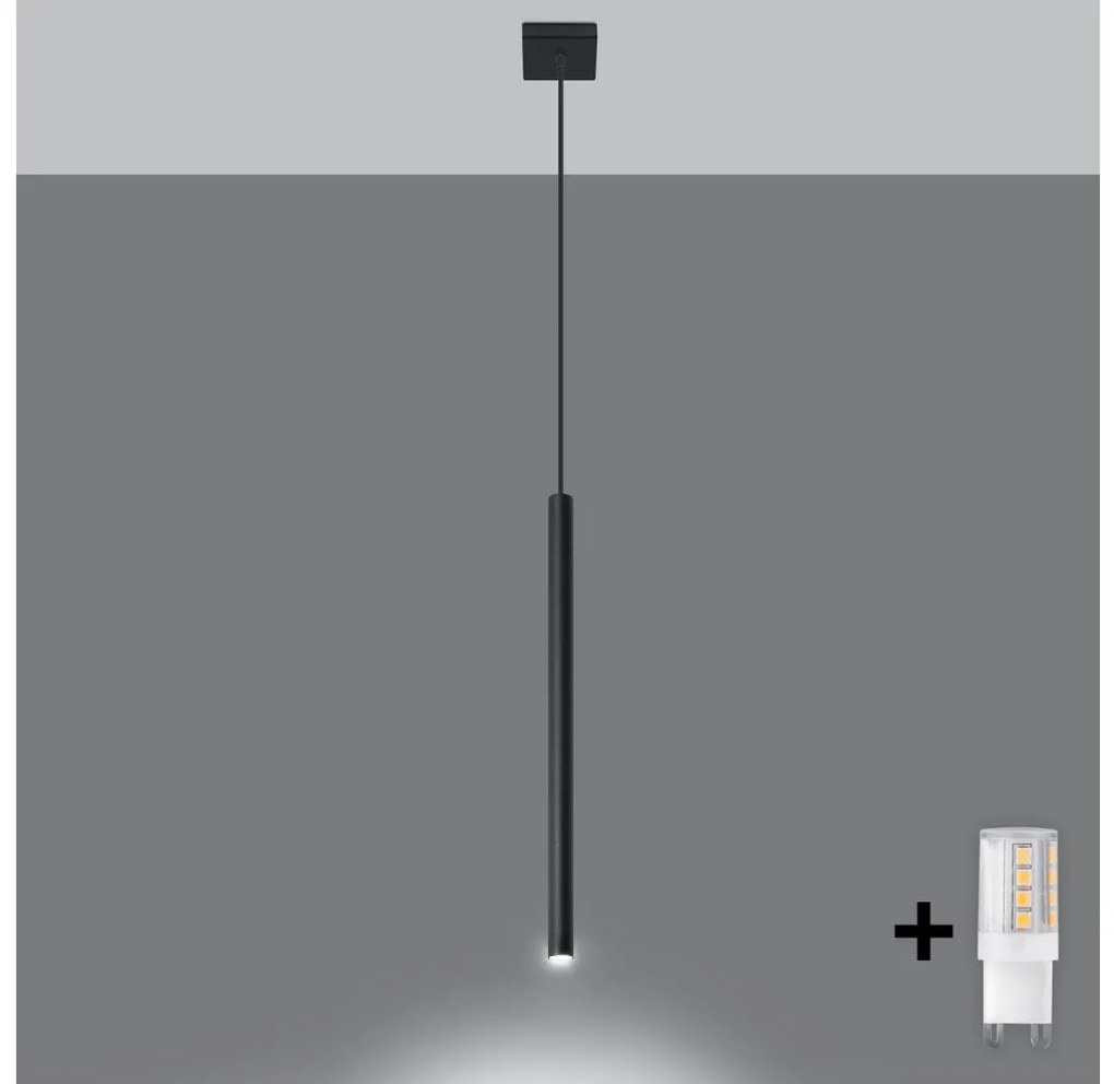 Brilagi -  LED Csillár zsinóron DRIFA 1xG9/4W/230V fekete BR.0469