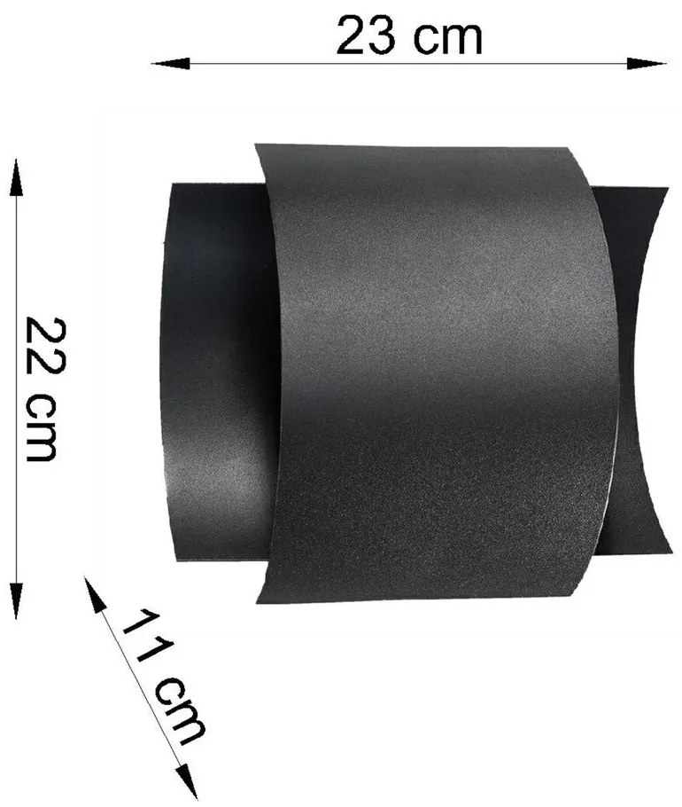 Forgmi fekete fali lámpa - Sollux