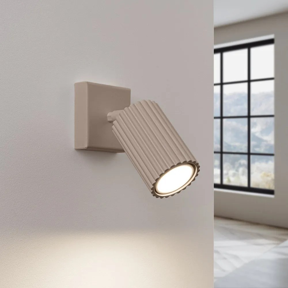 Szürkésbarna fém spotlámpa 8x16 cm Gleam – Sollux