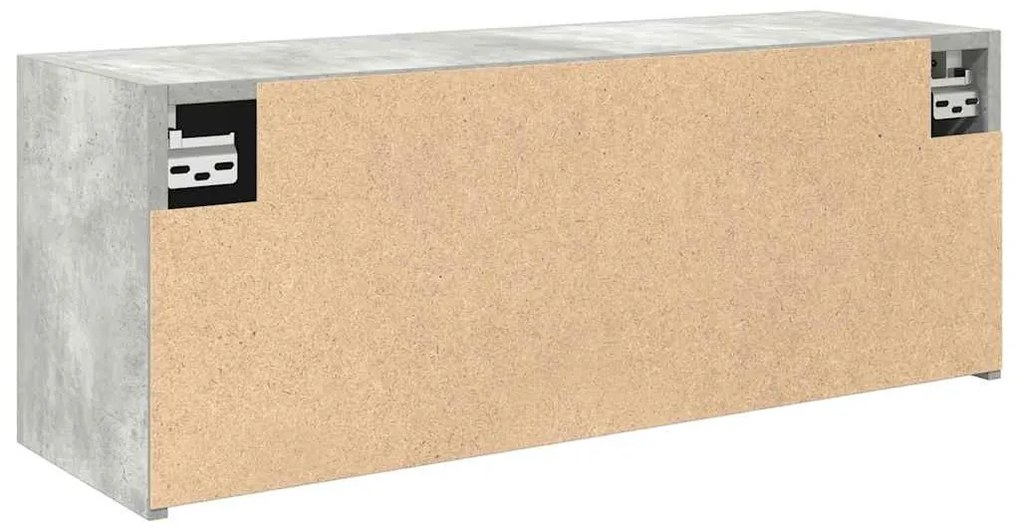 betonszürke szerelt fa fali fürdőszobaszekrény 80 x 25 x 30 cm