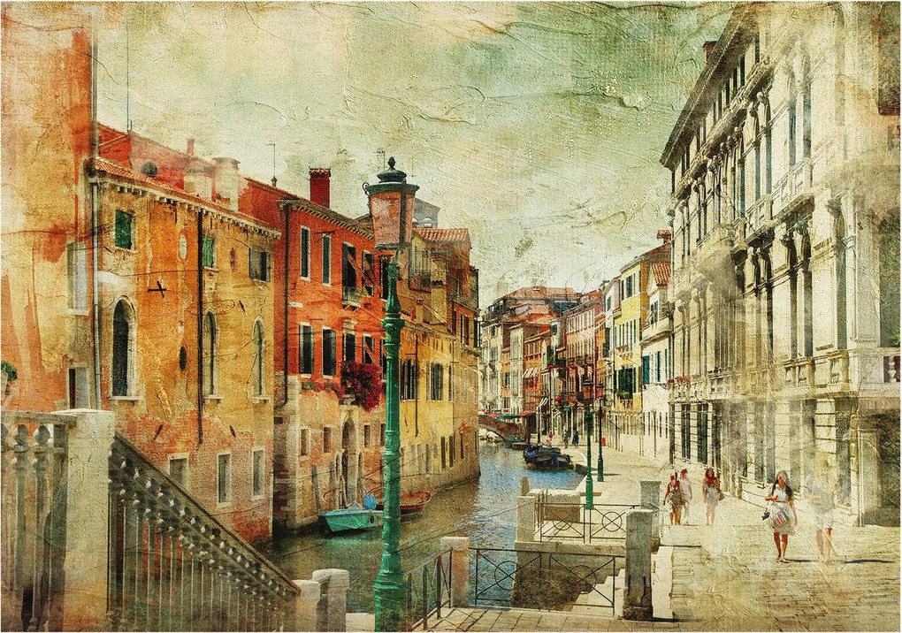 Fotótapéta Flizelin a ház szobájába 3D Városi impresszió 208x146 Ragasztó