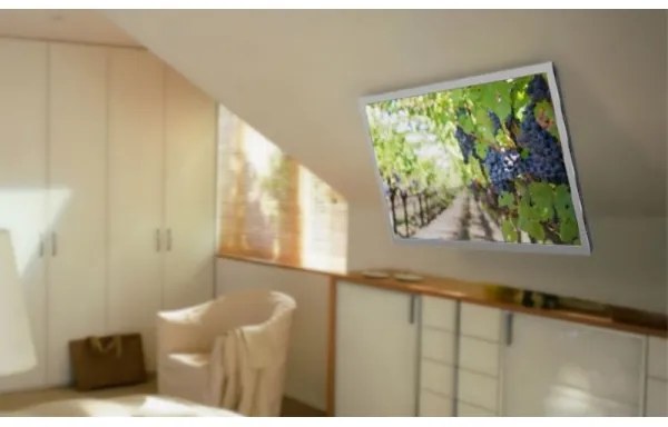 MK FLORIA MKF-20DM444 - Intelligens mennyezeti tartó TV-hez 55" fekete Wi-Fi TUYA + + távirányító