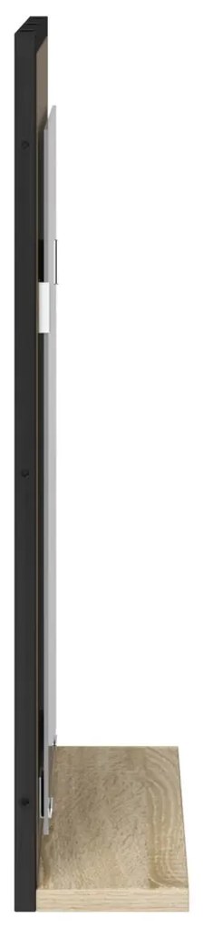 Fürdőszobai Tükör Polccal Sonoma Tölgy 50x12x60 cm Szerelt Fa