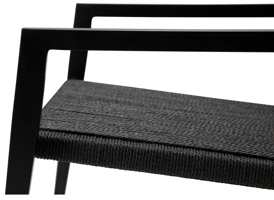 Fekete fotel nádfonattal Loop – DAN-FORM Denmark