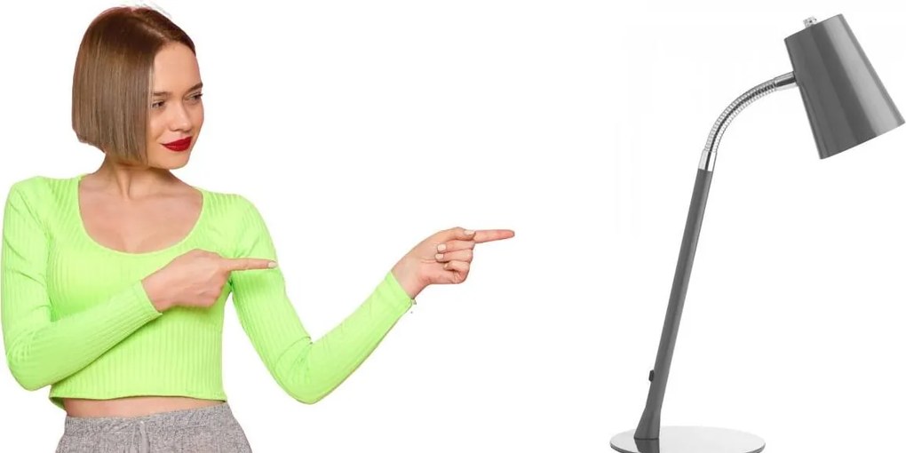 Asztali lámpa Unilux Flexio 2.0 szürke