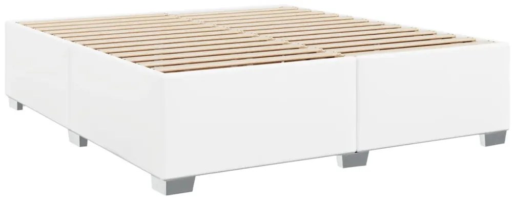 fehér műbőr ágykeret 200x200 cm