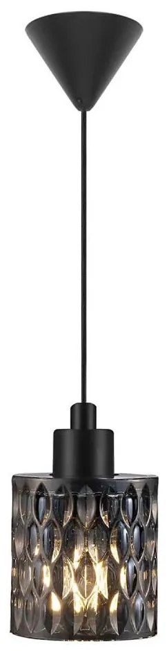 Nordlux - Csillár zsinóron HOLLYWOOD 1xE27/60W/230V füstös