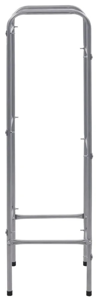 Ezüst acél tárolópolc 3 ládához 50 x 33 x 116 cm