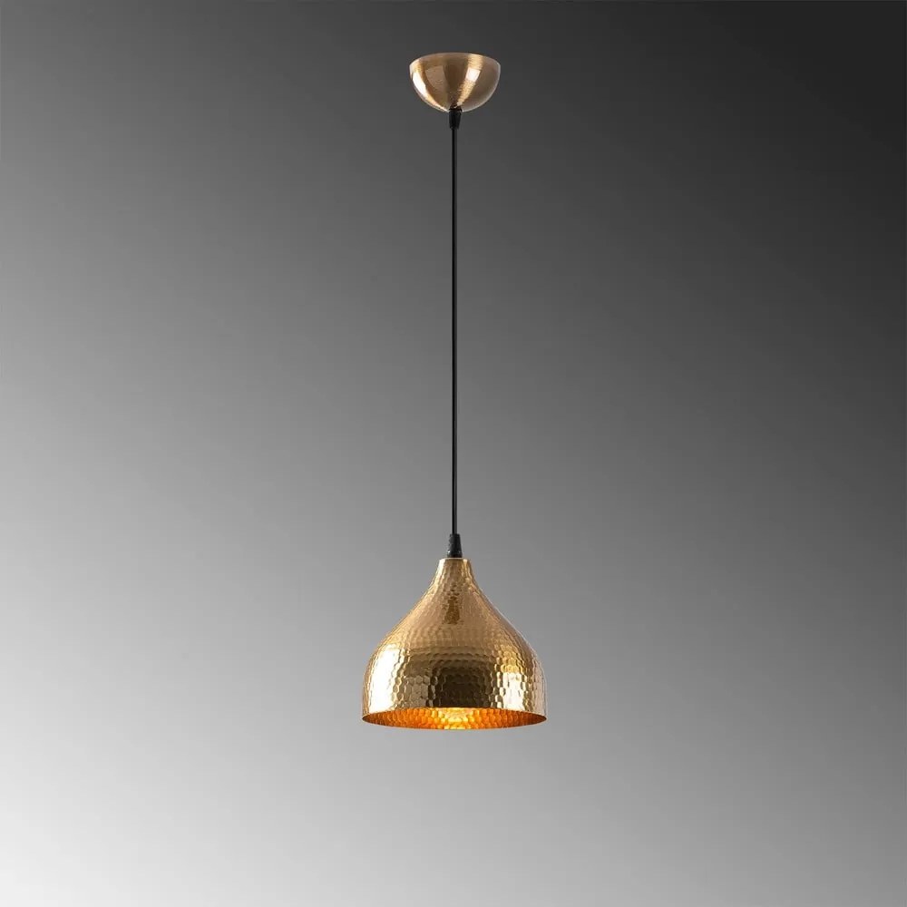 Aranyszínű függőlámpa fém búrával ø 18 cm Tattoo – Opviq lights