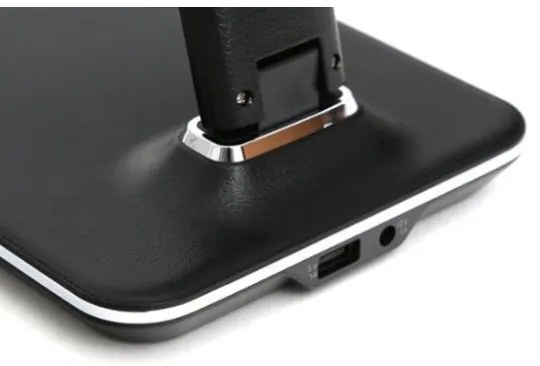 Immax 08930L - LED Szabályozható asztali lámpa kijelzővel KINGFISHER LED/9W/230V/12V fekete