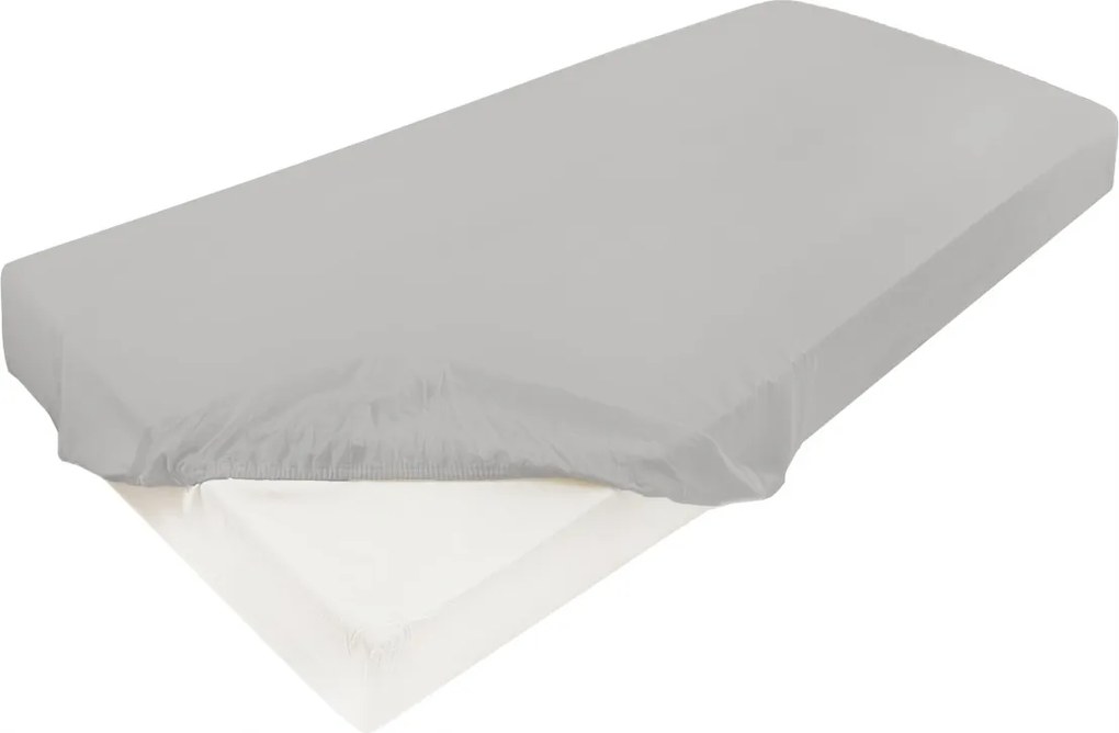 Szatén gumis lepedő 160x200x25, szürke_42, Matex