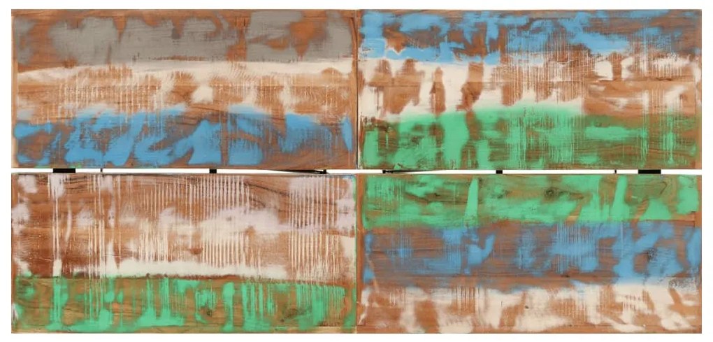Tömör újrahasznosított fa és vas bárasztal 150 x 70 x 107 cm