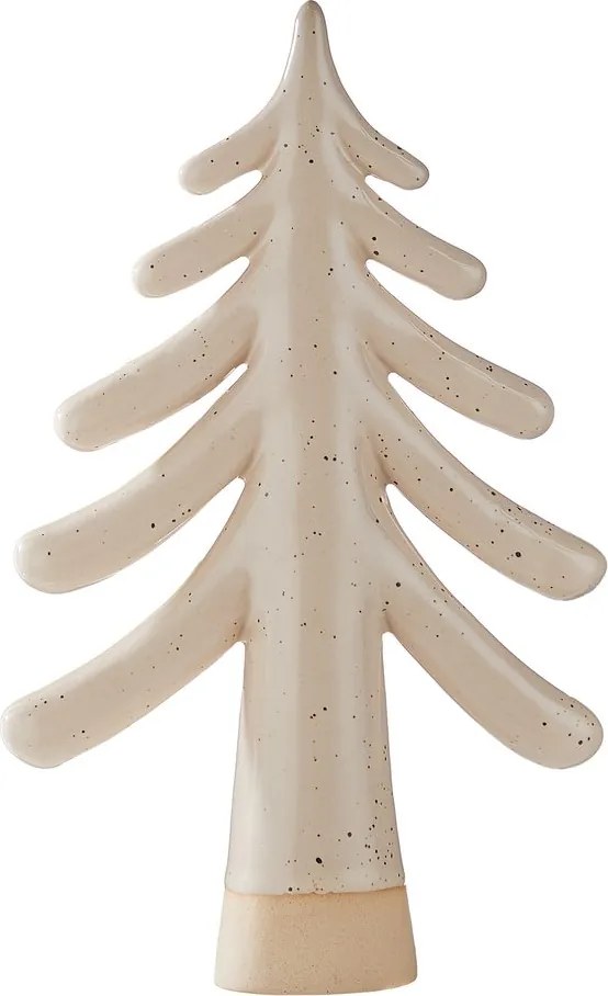 SYLVAN SPIRIT kerámia dekor fenyő 20 cm , bézs