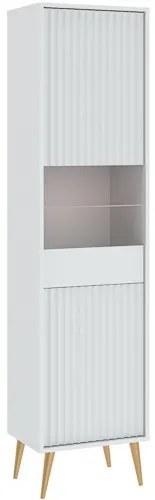 BARCELONA Üveges Vitrin Fehér Színben. 47 cm.