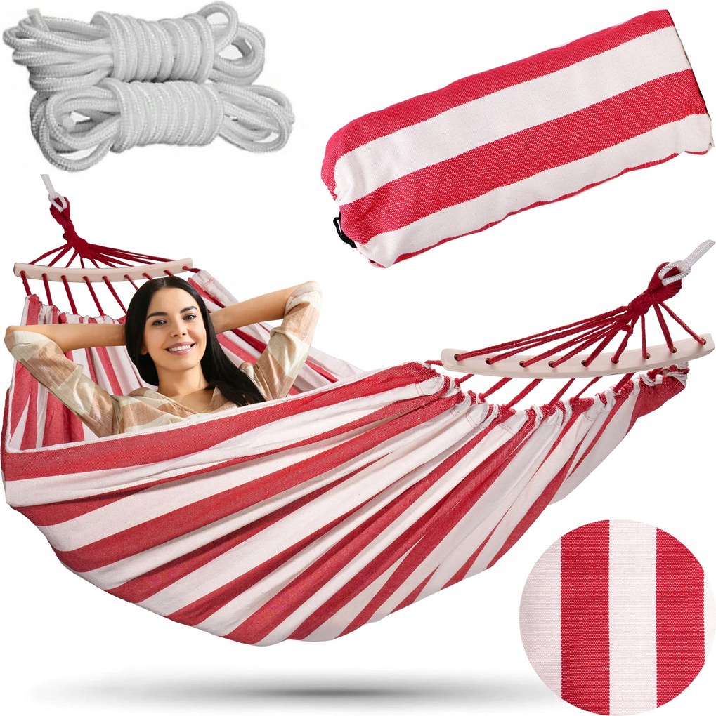 Nagy Kétszemélyes Kerti Függőágy Brazil Túra Erős XXL Huzat