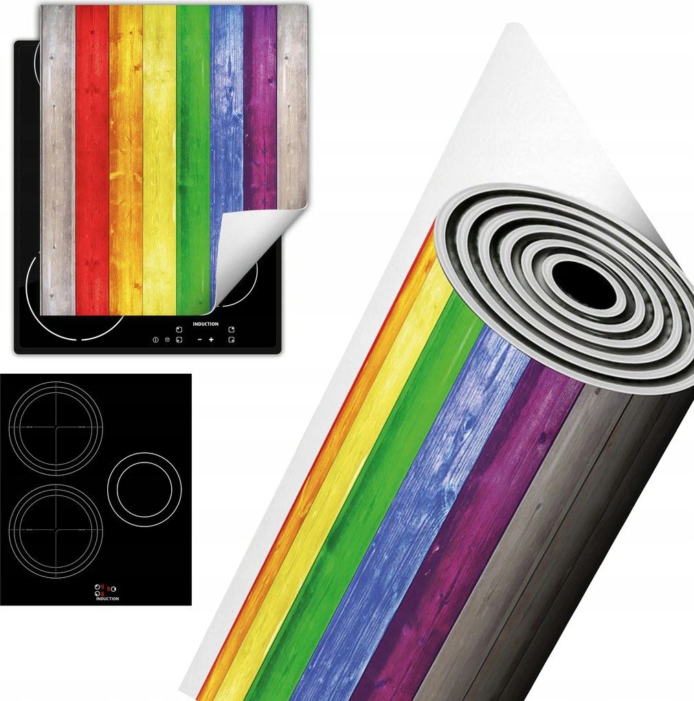 Tűzhelyvédő Szőnyeg Asztali Dekoráció 45x52 színes fa