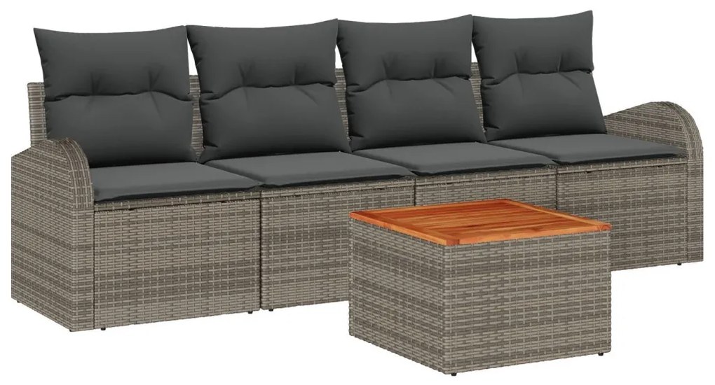 Kerti Kanapé Szett 5 pcs Szürke