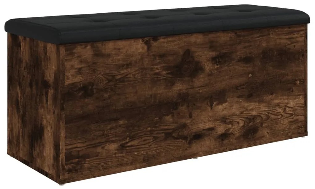füstös tölgy színű szerelt fa tárolópad 102 x 42 x 45 cm