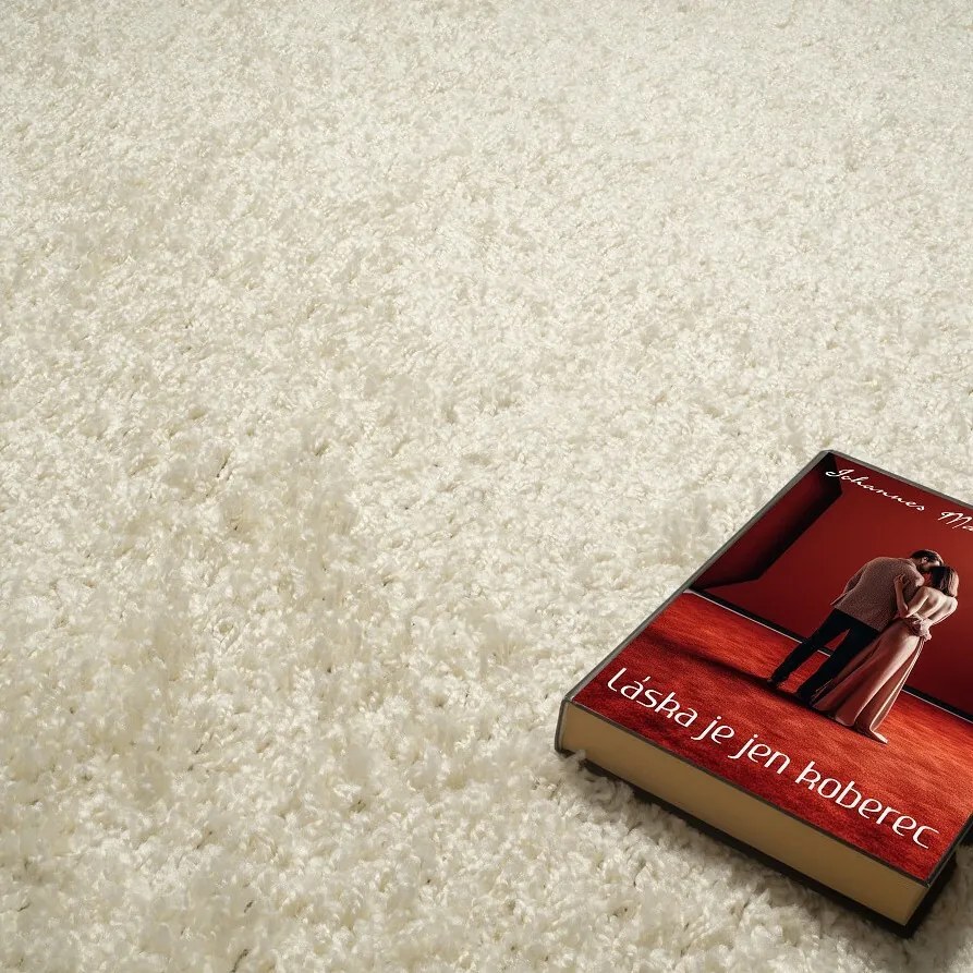 Efor Shaggy 2137 cream darabszőnyeg, 80 x 150 cm, 80 x 150 cm