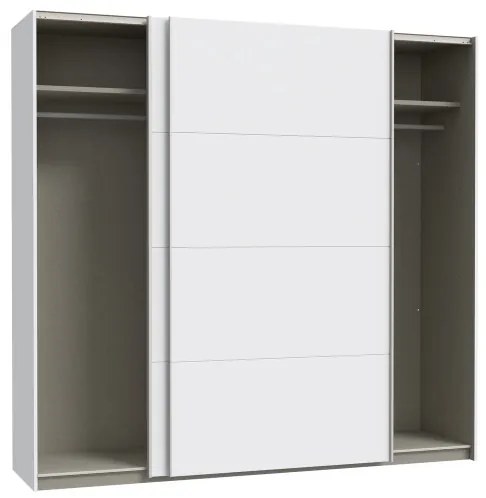 KARO tükrös gardróbszekrény 220x210 cm, fehér