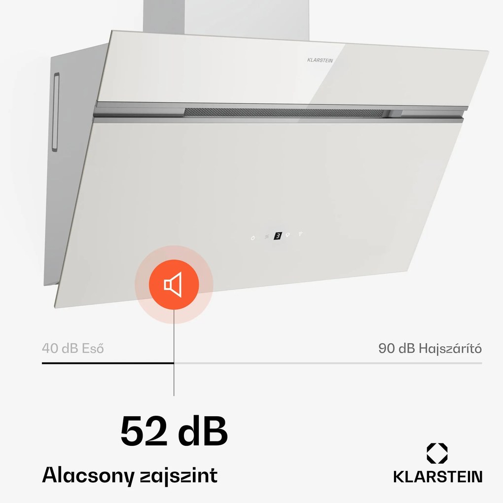 Klarstein Alina elszívó sapka, 60 cm, 680 m³/h, Csendes, EEK A++