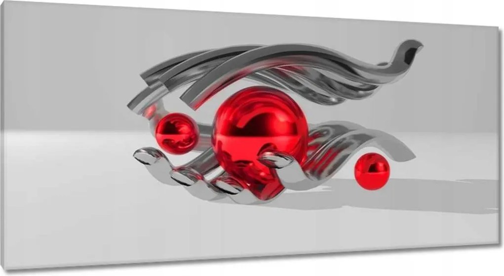 Vászonkép 115x55 Piros gömbök a kézben