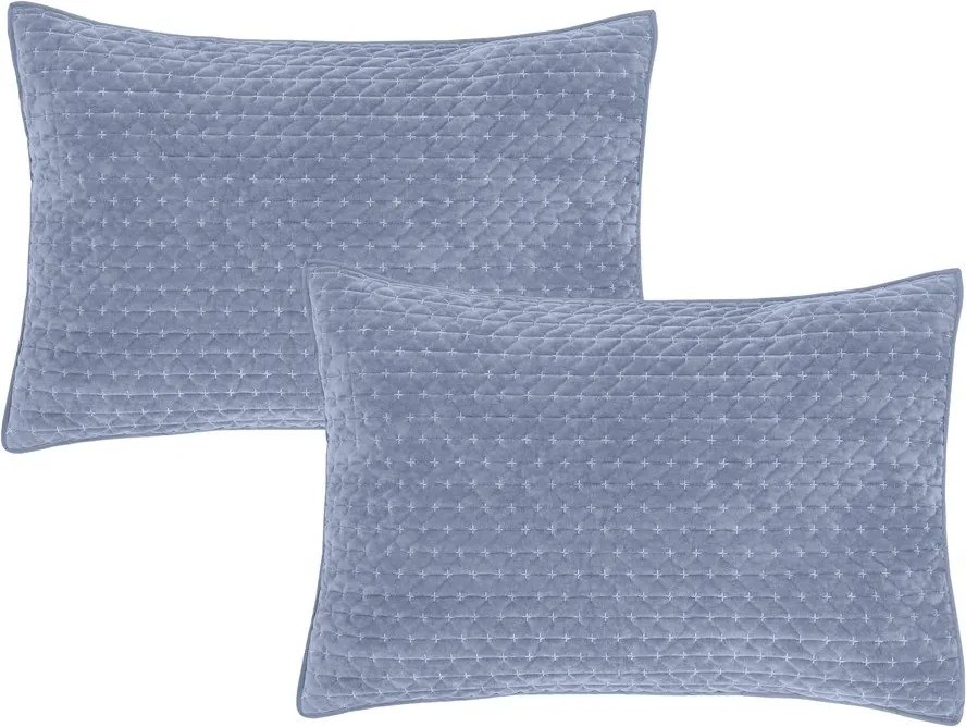 Bársony díszpárna szett 2 db-os 50x75 cm Attica Velvet Embroidered – Bianca