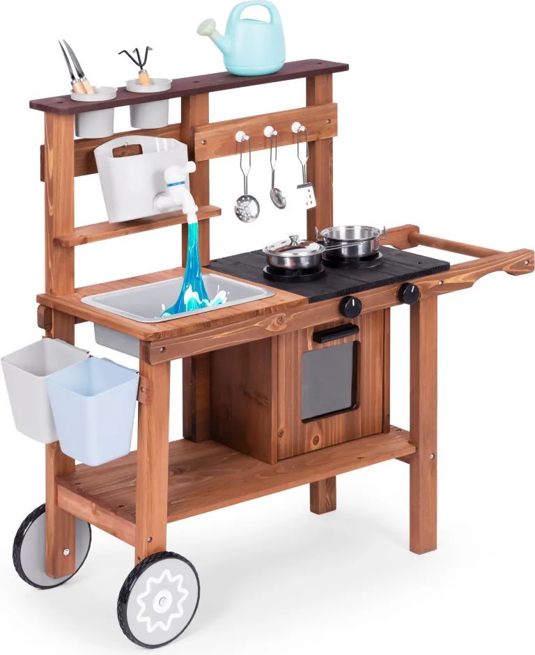 Fa kültéri gyerekkonyha kiegészítőkkel