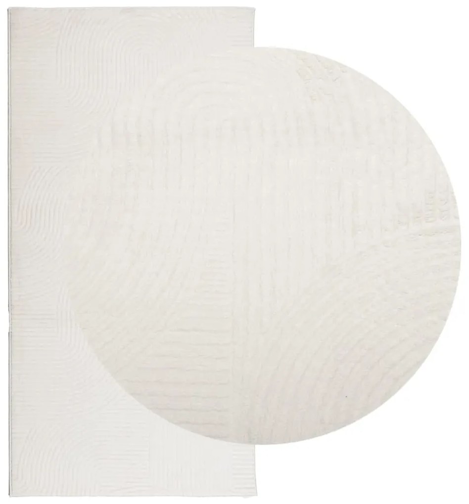 IZA krémszínű rövid szálú skandináv stílusú szőnyeg 100x200 cm