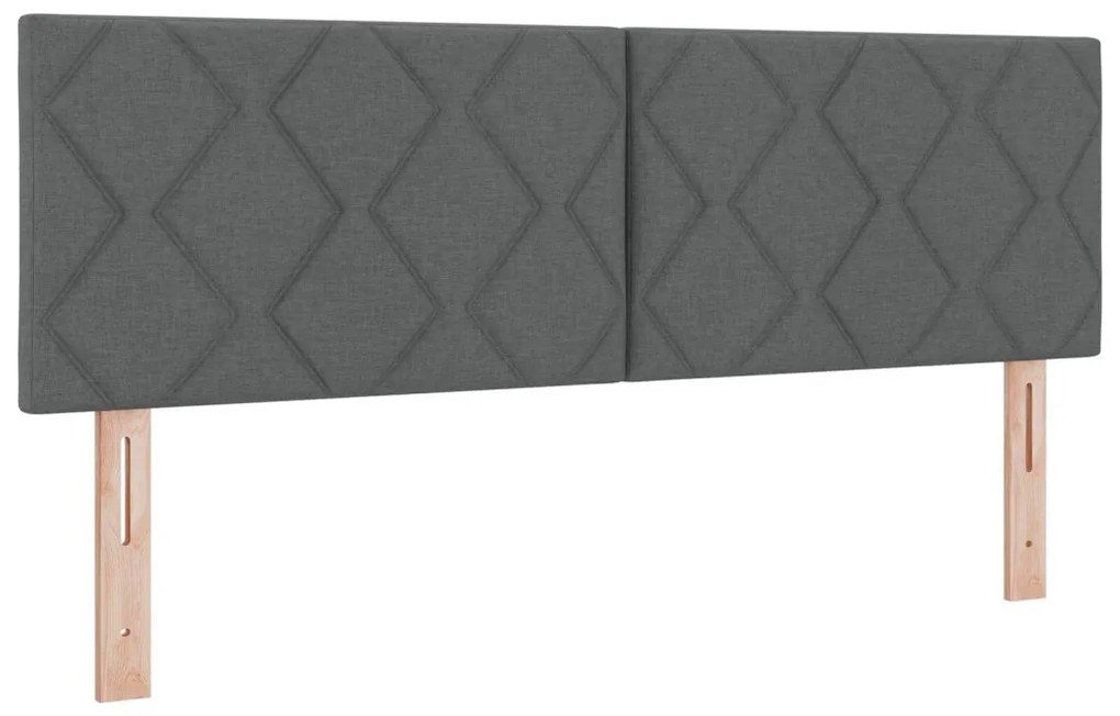 Fejtámla Gyémánt Blokk Design Sötétszürke 140 cm Szövet