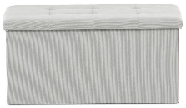 Krém kordbársony tárolós puff – TAB-472