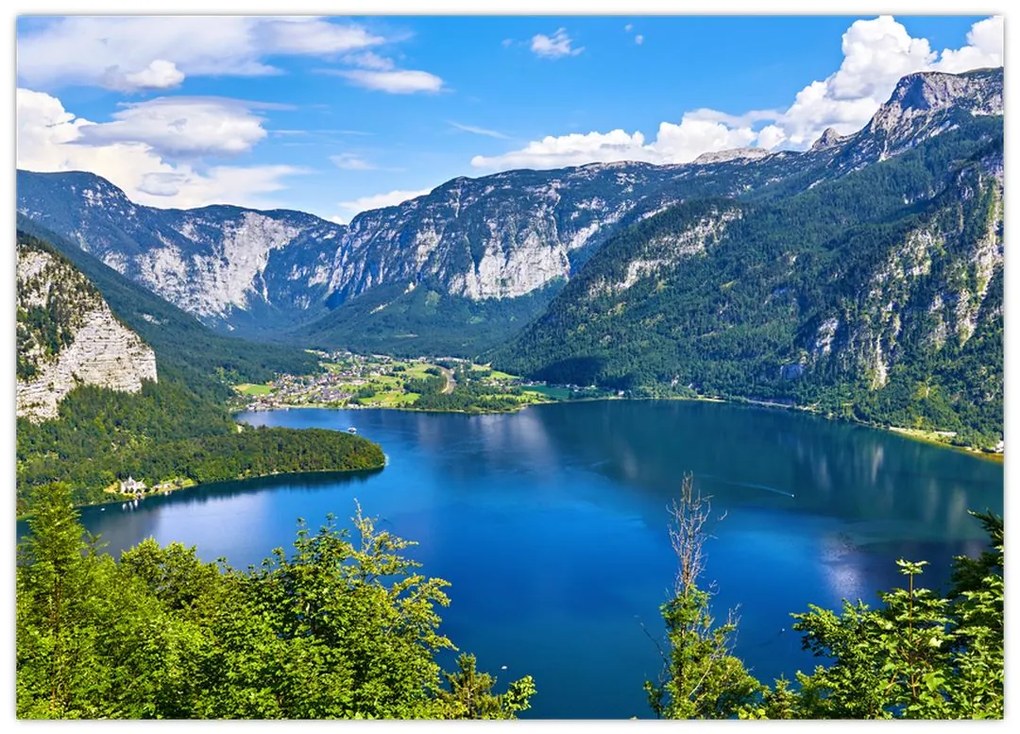 Kép - Hallstatt tó, Hallstatt, Austria (70x50 cm)