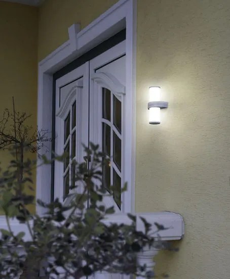 EGLO 86541 BEVERLY Modern Kültéri Fali Lámpa Fehér, Nikkel E27 IP20