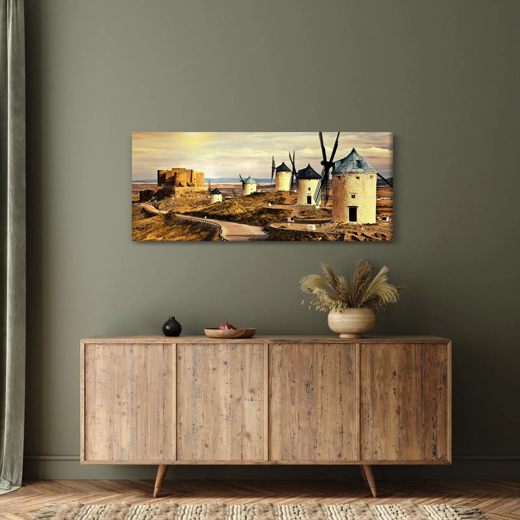 Kép - Szélmalmok (120x50 cm)