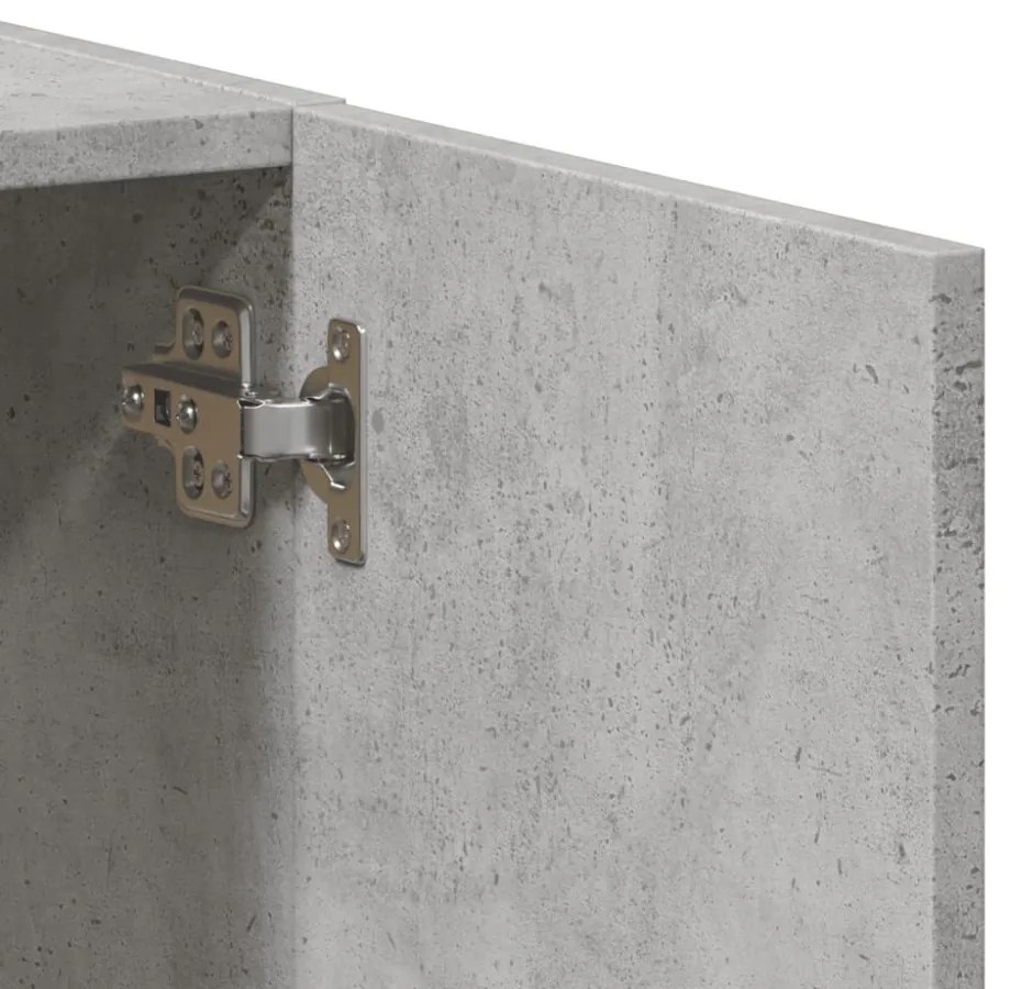 betonszürke szerelt fa irattartó szekrény 60 x 32 x 77,5 cm