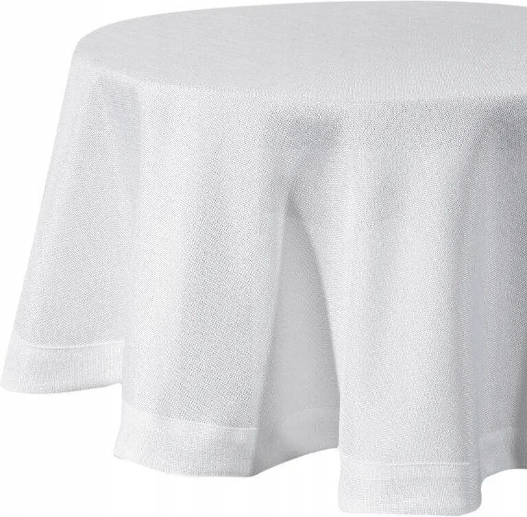 Kerek Abrosz asztalra STELLA2 150 cm fehér glamour díszléc vászon szerkezet