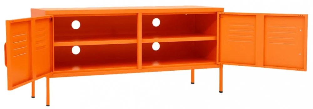 narancssárga acél TV-szekrény 105 x 35 x 50 cm