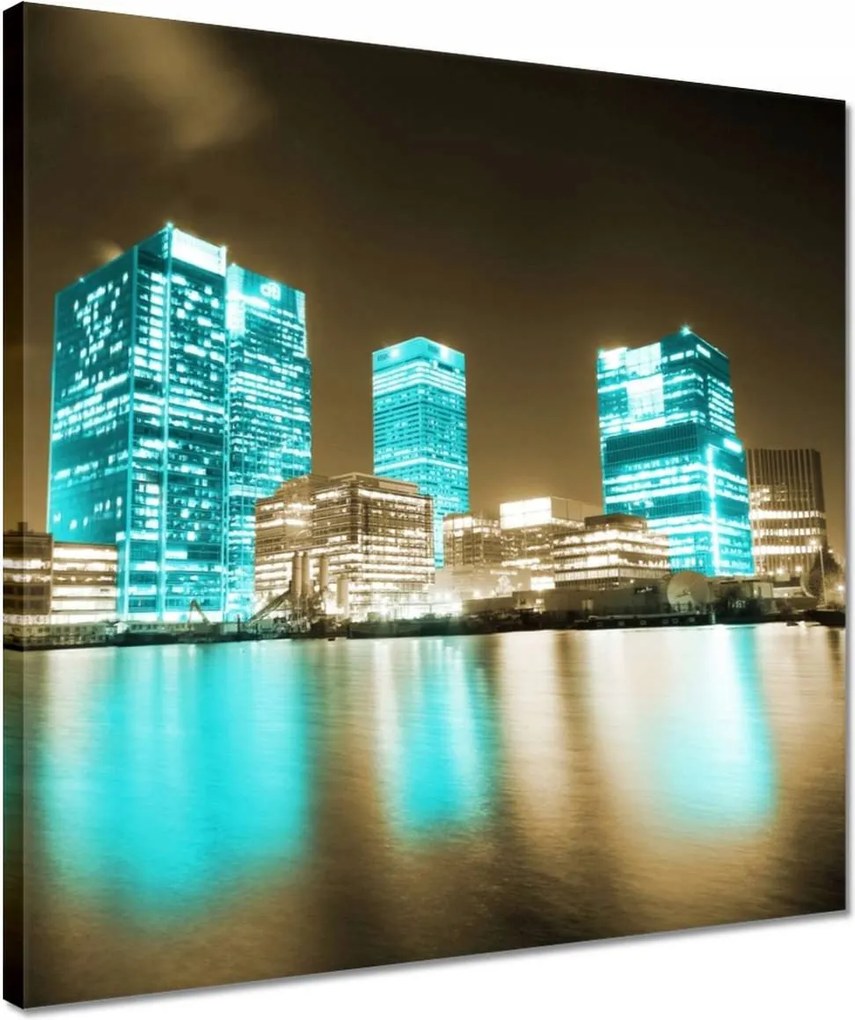 Vászonkép 40x40 Kék felhőkarcolók London