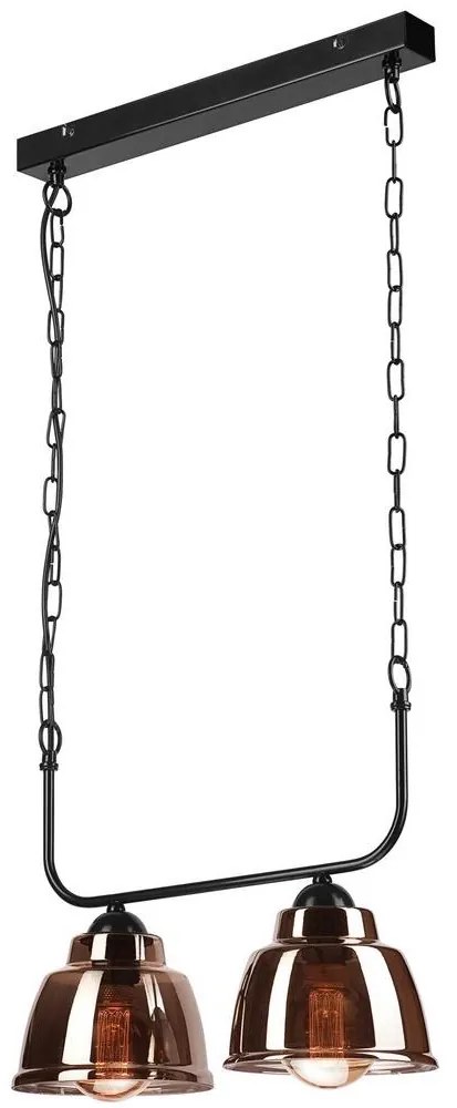 Csillár láncon MARIO 2xE27/60W/230V sárgaréz