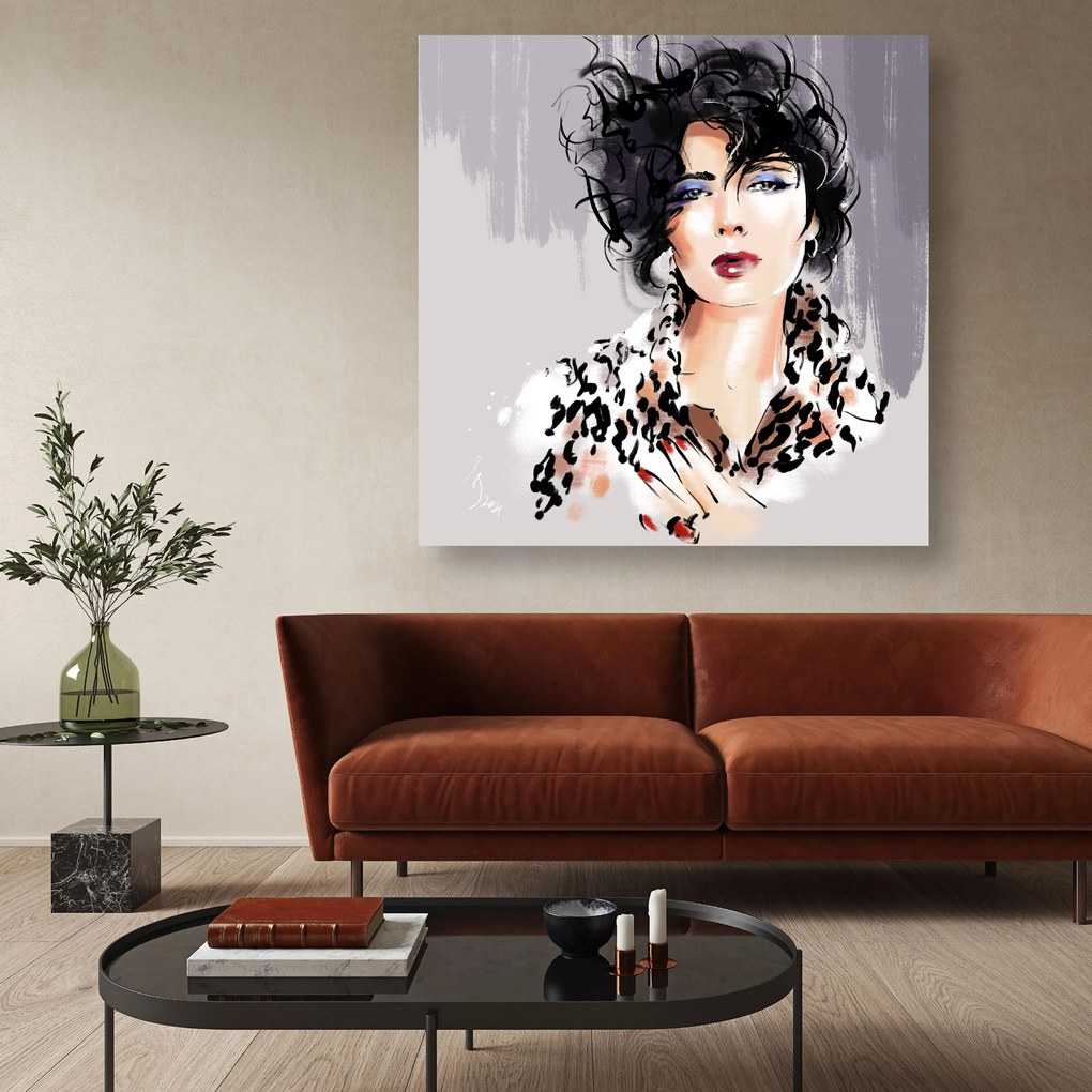 Gario Vászonkép 80-as évek noi retro divat - Irina Sadykova Méret: 40 x 40 cm