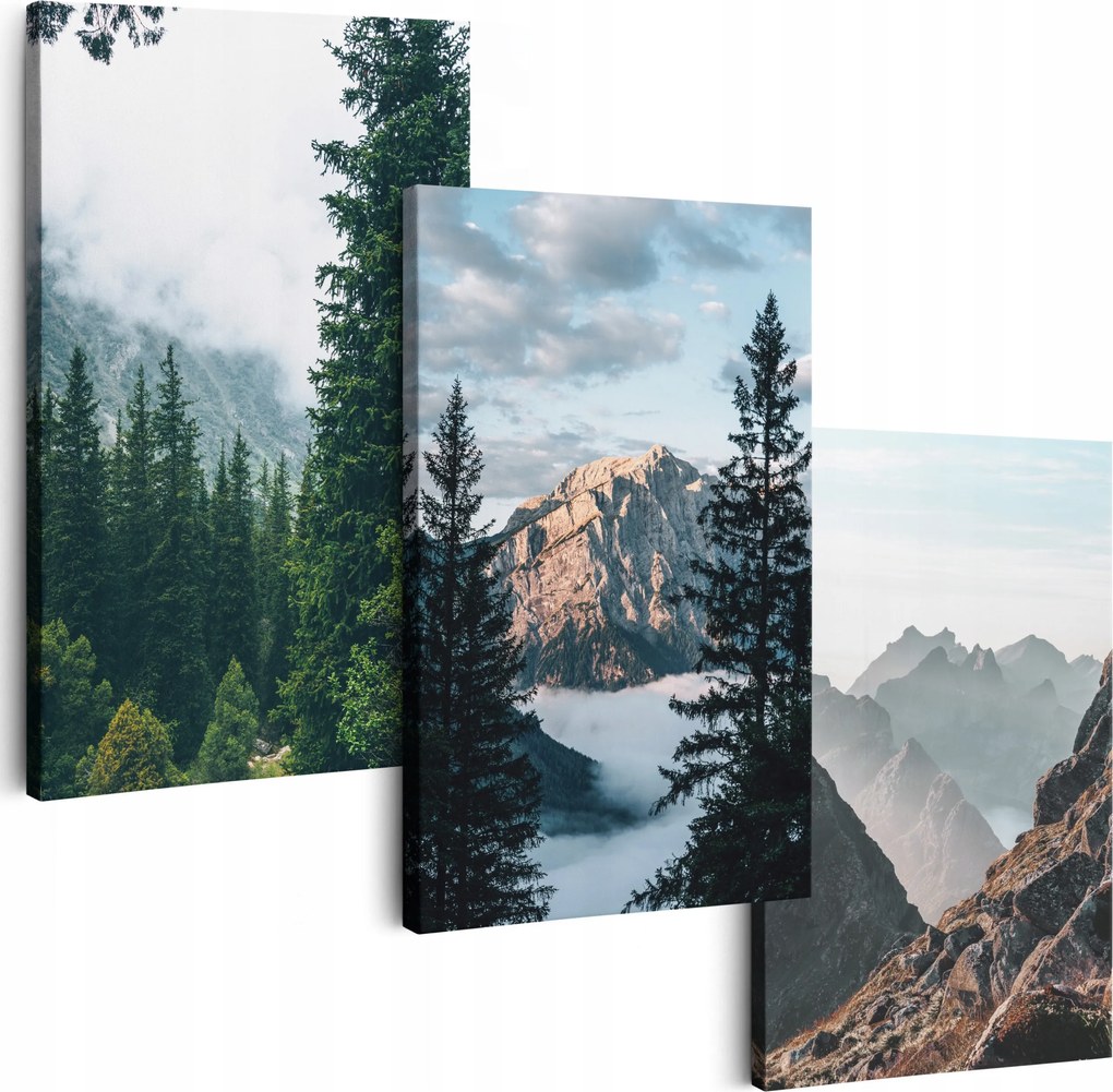 Vászonkép 150 cm **többféle minta** Képek A Nappaliba Triptichon Tájkép