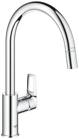 Grohe Start Loop mosogató csaptelep kihúzható zuhanyzóval króm 30556000 G30556000