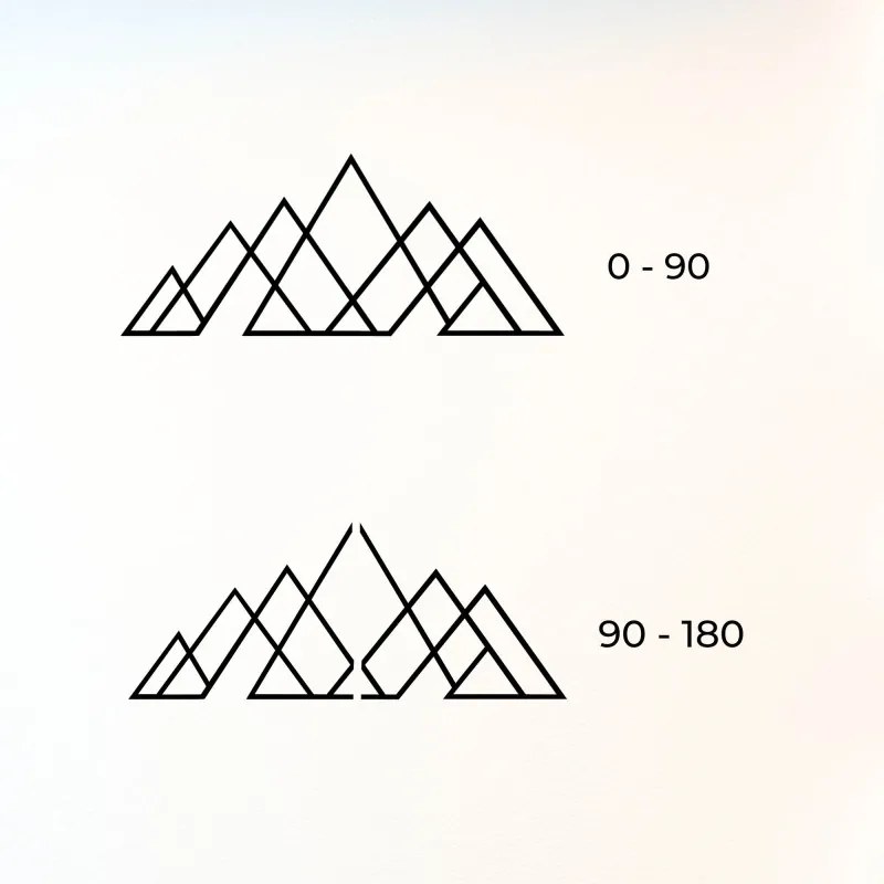 Fa falfestmény geometrikus hegyek | APALATU